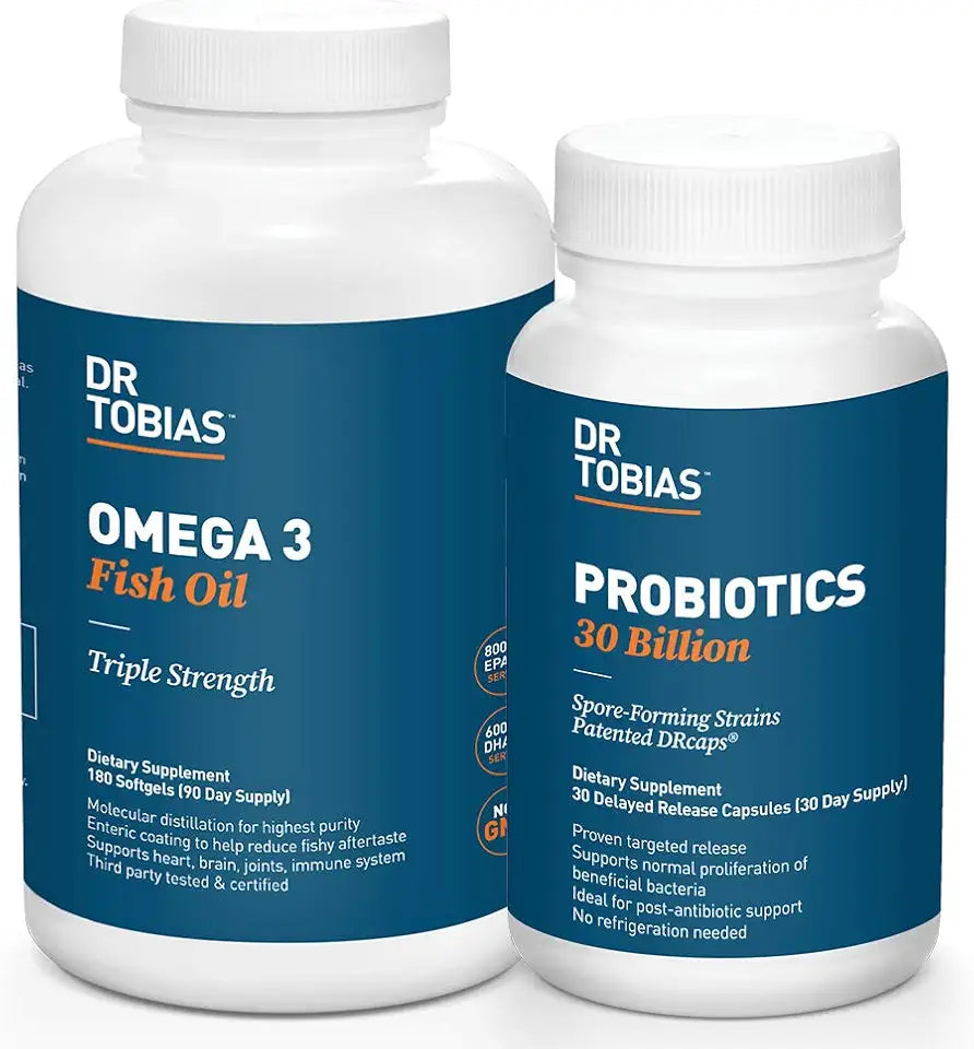 Probiotics 30 Billion and Omega 3 Fish Oil 2000 mg Y952
