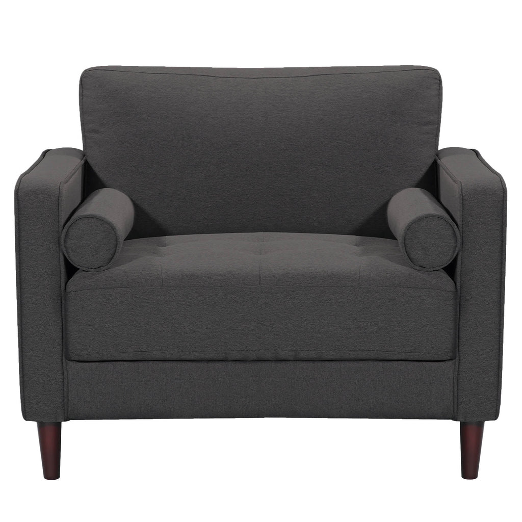 Navy Blue Fabric Lounge Chair O580763