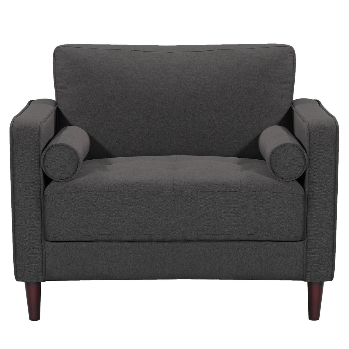Navy Blue Fabric Lounge Chair O580763