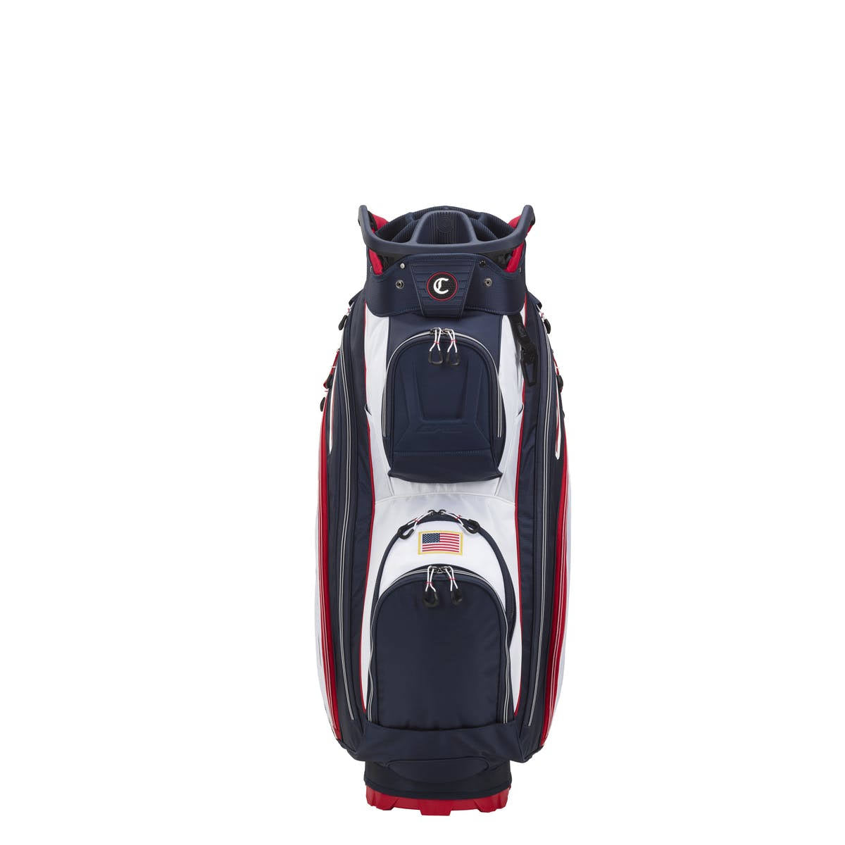 Golf Cart Bag White Navy Flag F671