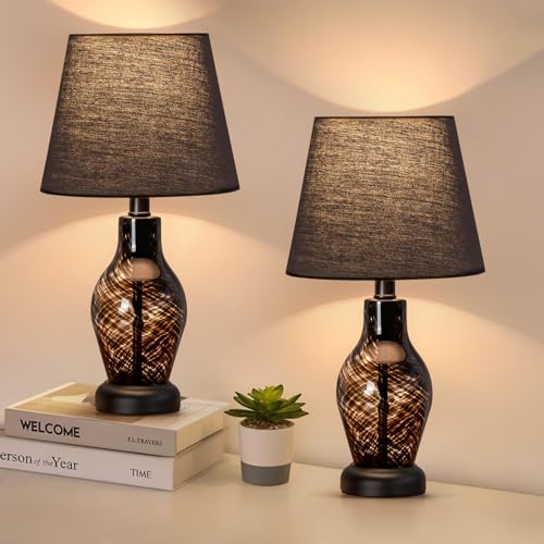 Pink Glass Dimmable Mushroom Table Lamp U245701
