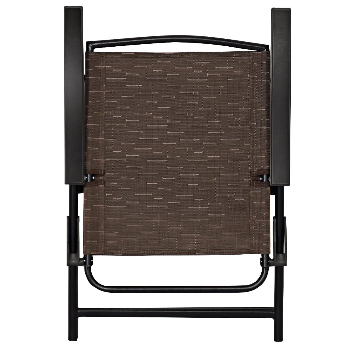 Set of 4 Folding Sling Chairs Steel Armrest J96810