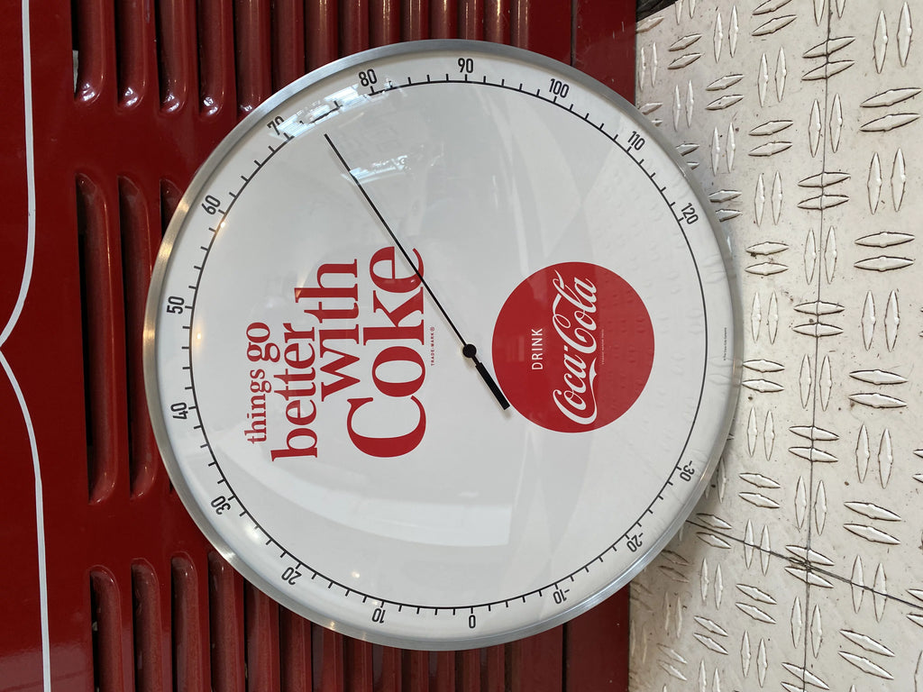 White Round Thermometer 12" Glass Face X1917