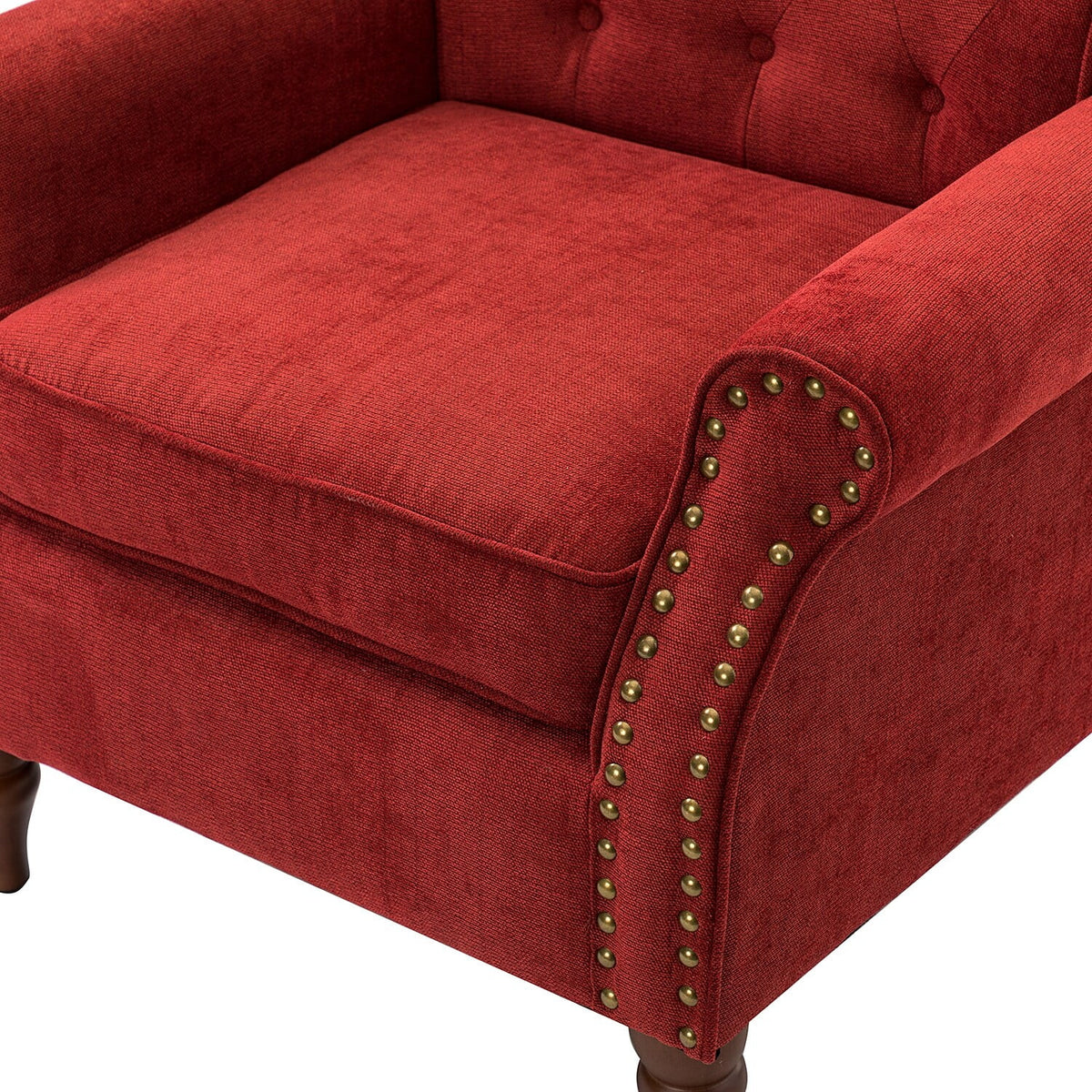 Red Upholstered Accent Armchair Set of 2 E937175