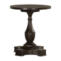 24 Inch Round Side End Table Dark Brown R8048