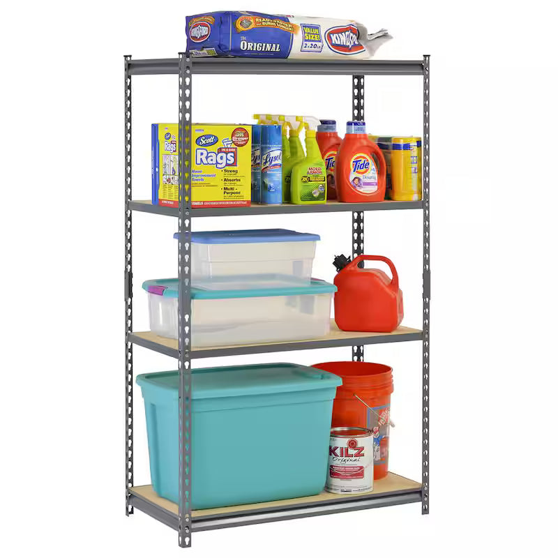4 Tier Adjustable Steel Shelving Unit S6173