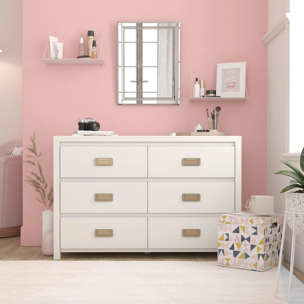White 6 Drawer Kids' Dresser L605239