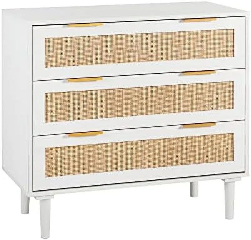 3 Drawer Rattan Wood Dresser L257
