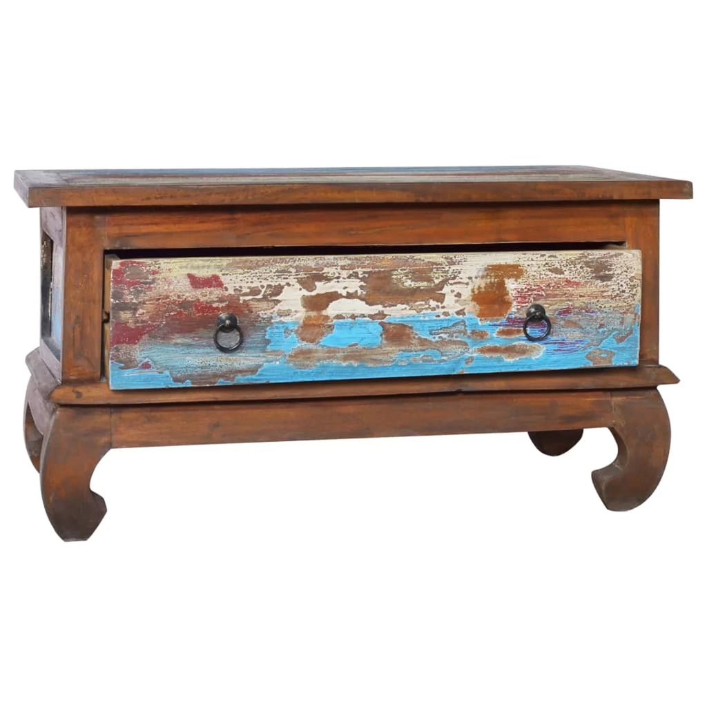 Coffee Table with Storage Drawer Reclaimed Teak Wood B673