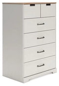 Whitewash 5 Drawer Wood Chest of Drawers W635362