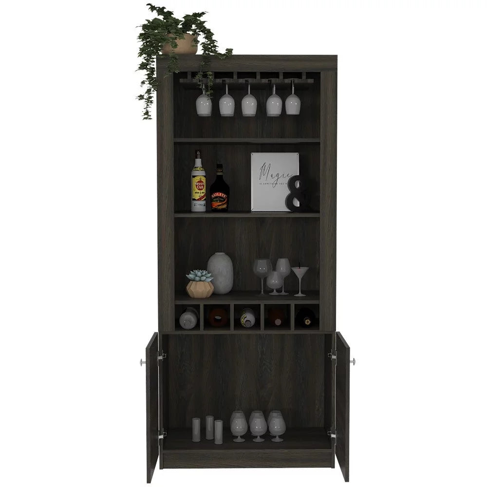 Bar Cabinet with Five Wine Cubbies B7828