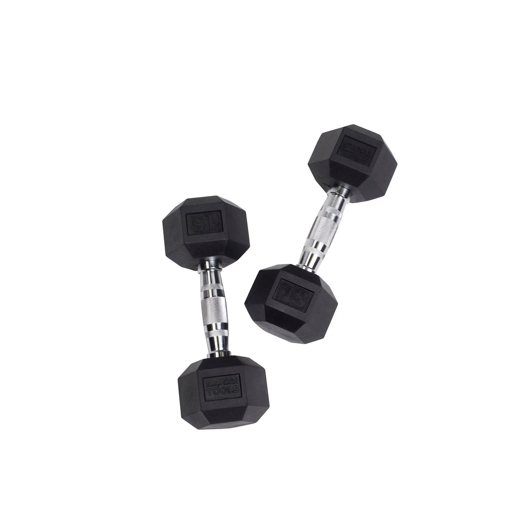 60 lbs. Rubber Hex Dumbbell Set A618