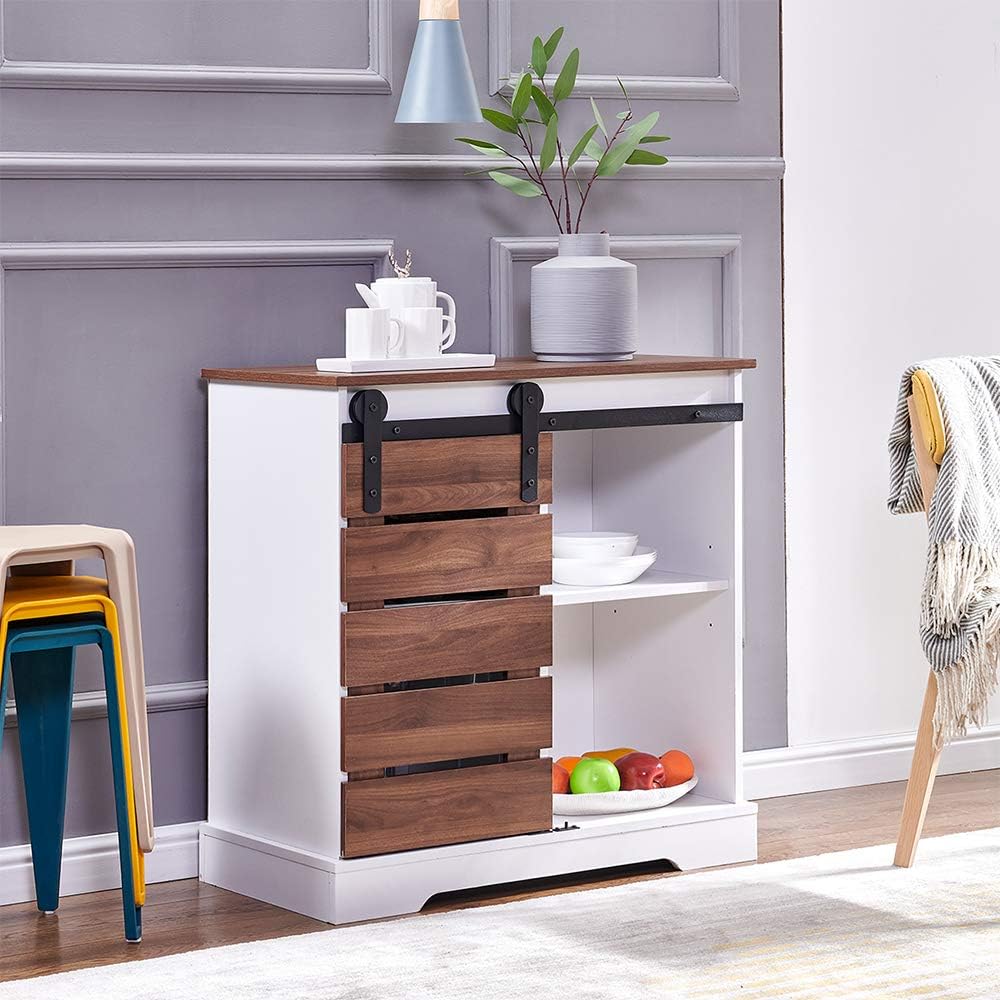 Buffet Console Table with Sliding Door L326