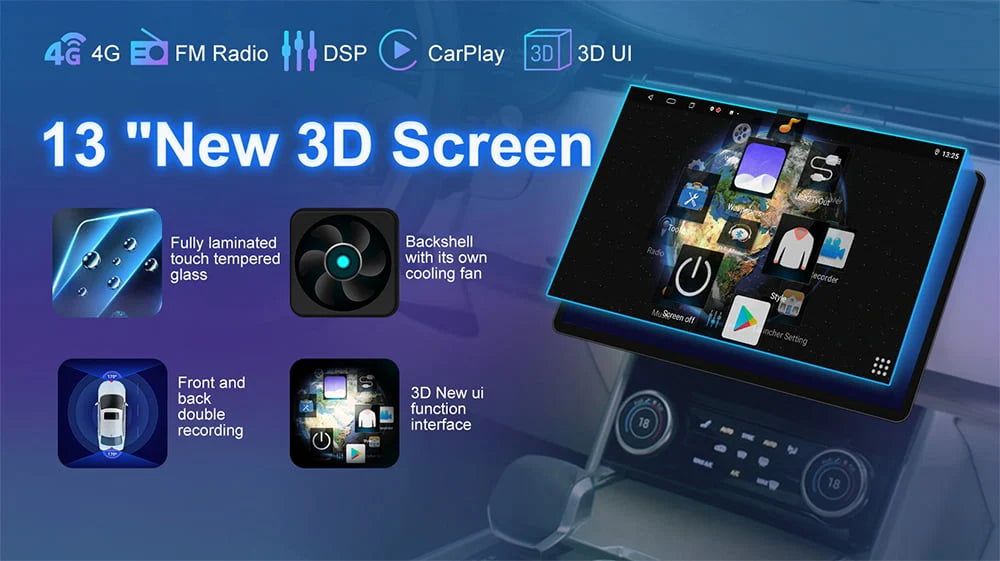 13.3 Inch Android 12 Touch Screen Car Stereo M855302