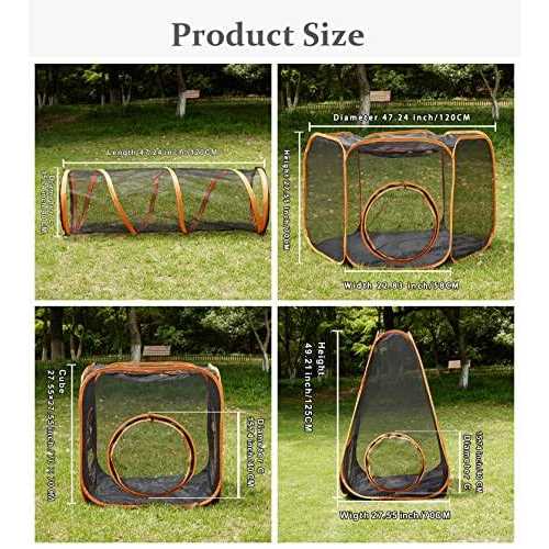 6-in-1 Tent Cat Enclosures with Tunnel H9834