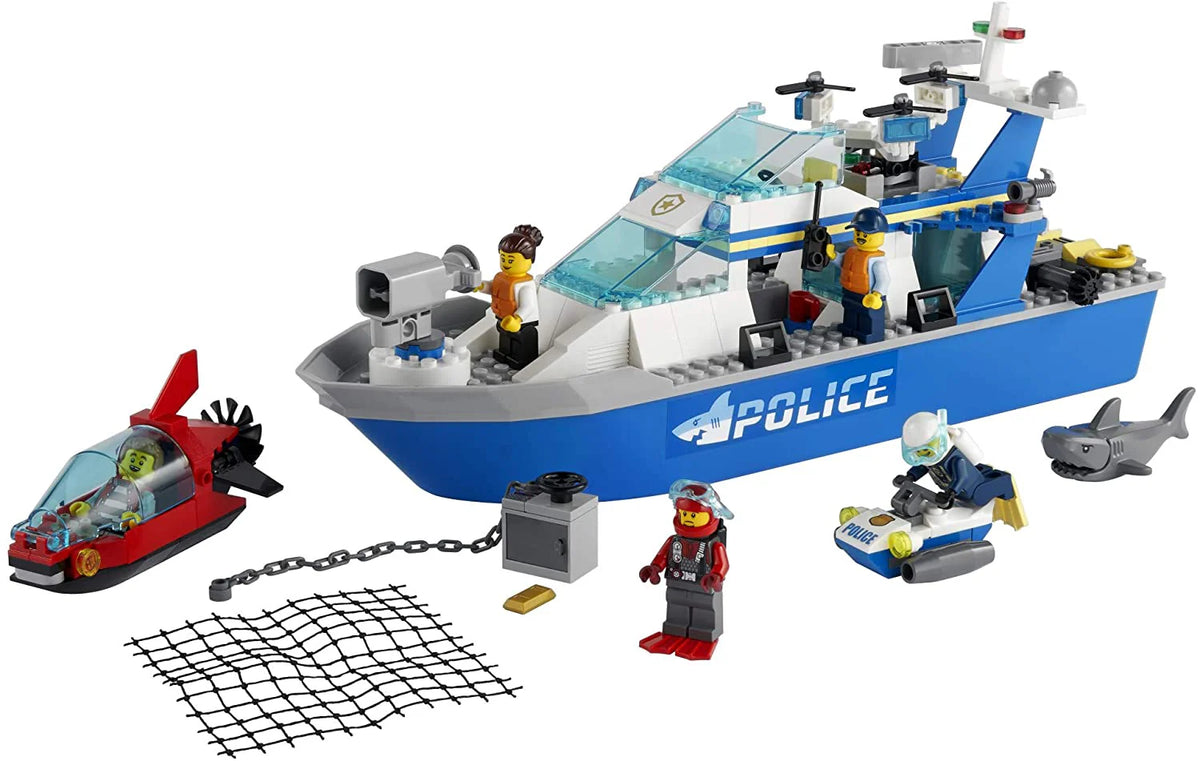 Police Patrol Boat Building Kit 276 Pieces F3125