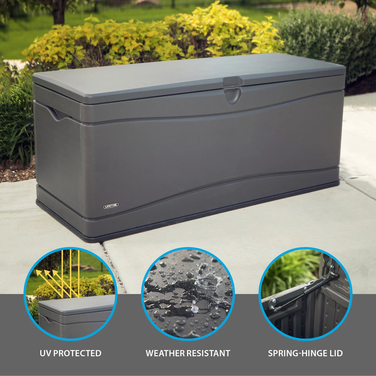 Heavy-Duty 130 Gallon Plastic Deck Box Z763668