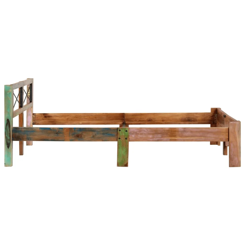 Solid Reclaimed Wood Bed Frame 63"x78.7" A86405