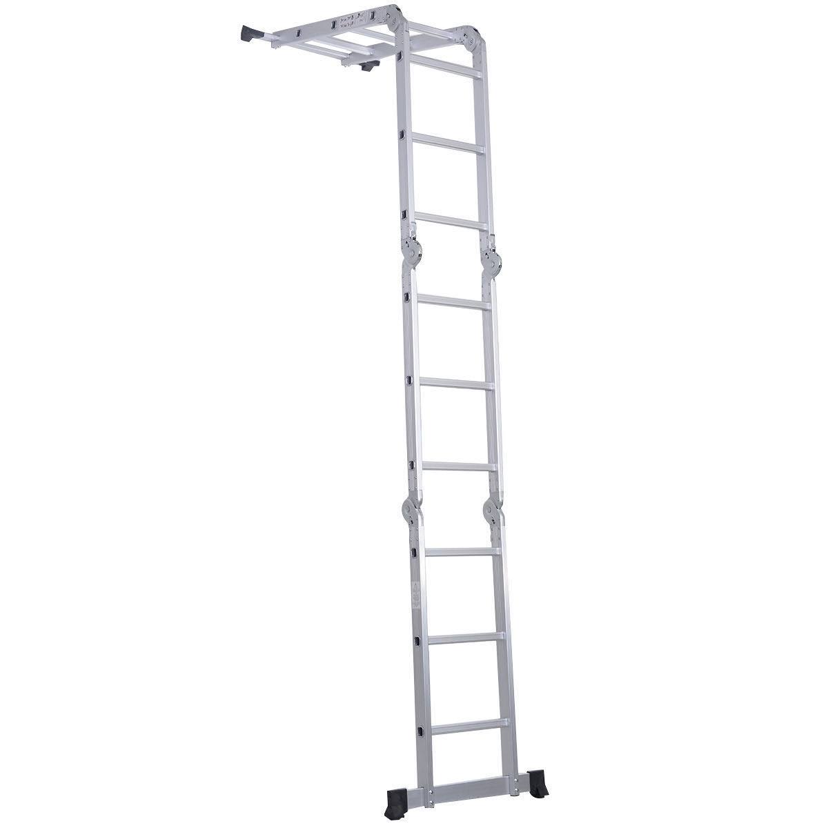 12.5ft Aluminum Folding Scaffold Ladder M70349