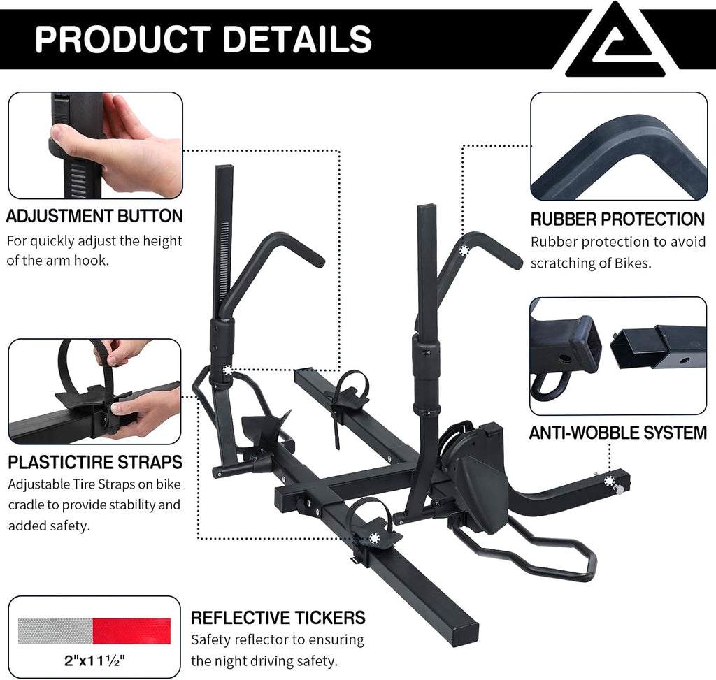 2-Bike Platform Style Hitch Mount Bike Rack I95052