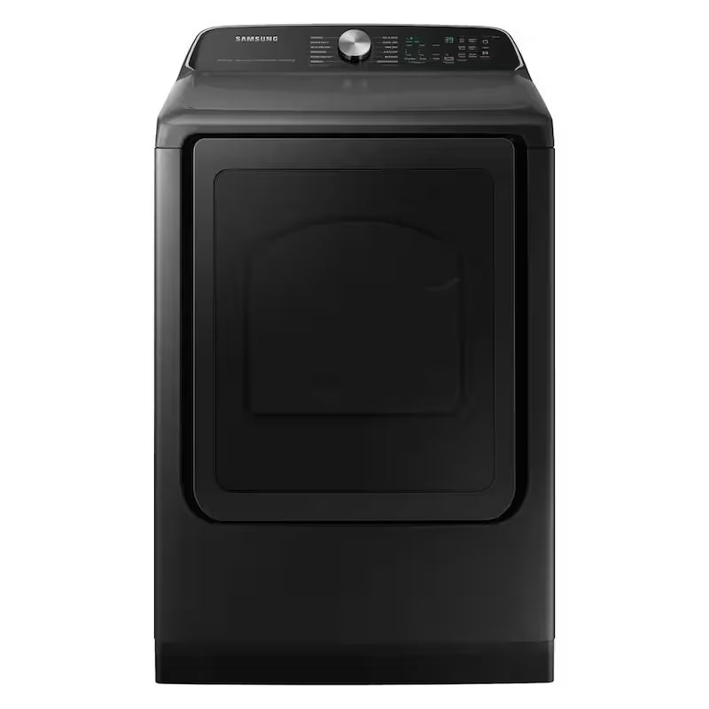 7.4 cu. ft. Vented Smart Front Load Gas Dryer with Steam Sanitize+ in Brushed Black U213