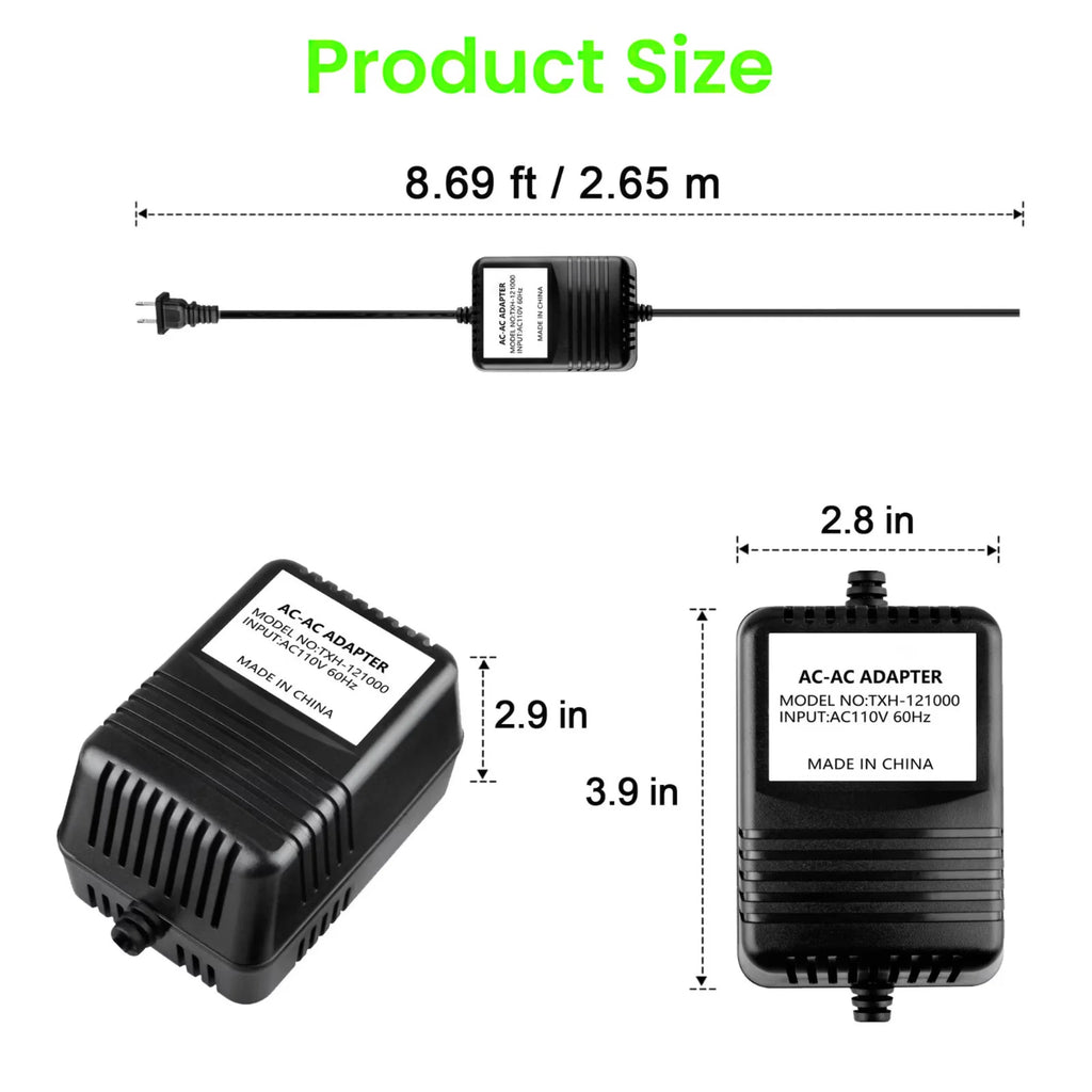 12V AC to AC Adapter Power Supply Cord Charger M586