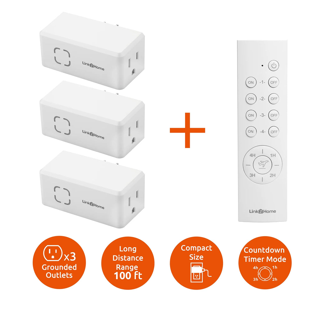 Wireless Remote Control Outlet Switch with Countdown Timer P6140