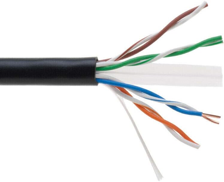 Cat6A 1000 Foot Solid Bare Copper 23AWG 4 Pair UTP Ethernet Cable White Z869