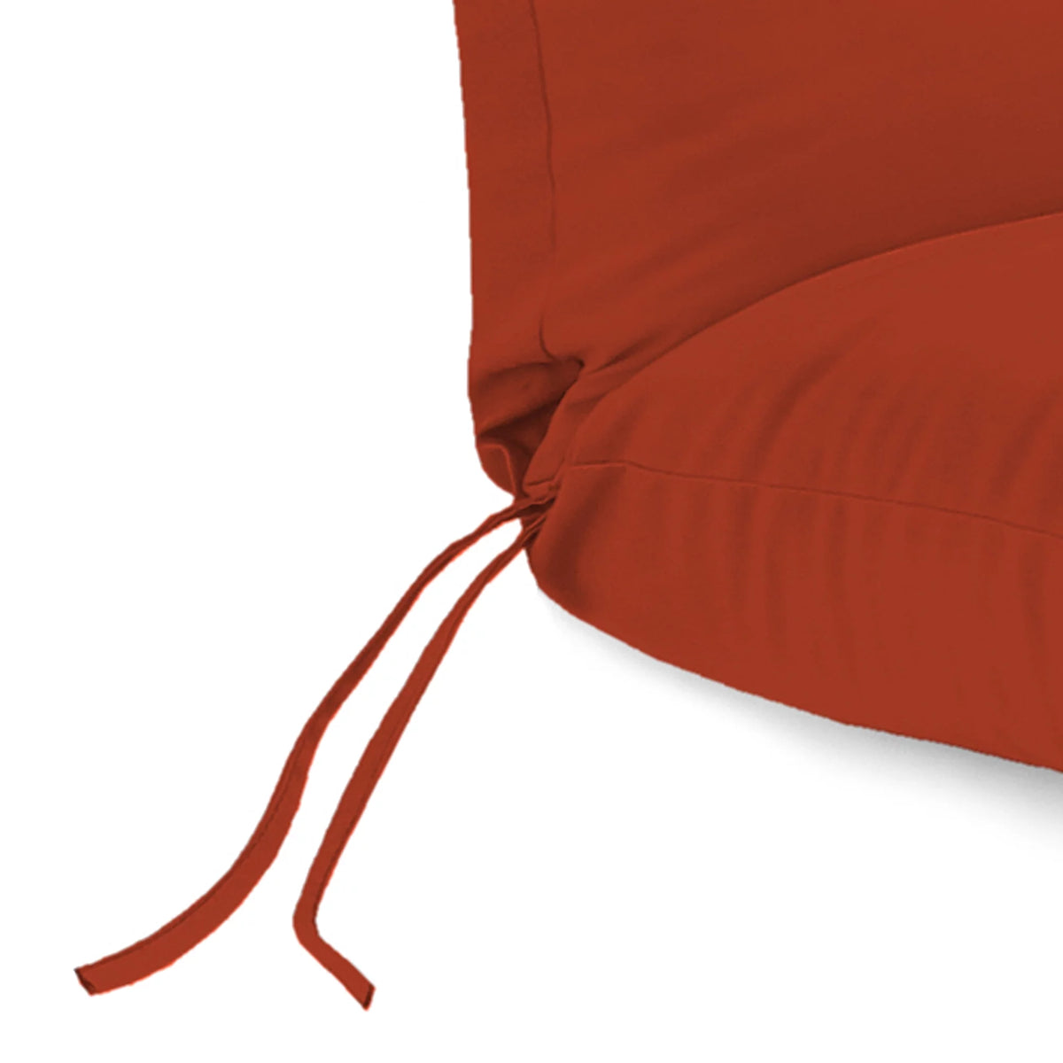 74" x 22" Terracotta Red Outdoor Chaise Lounge Cushion with Ties A293477