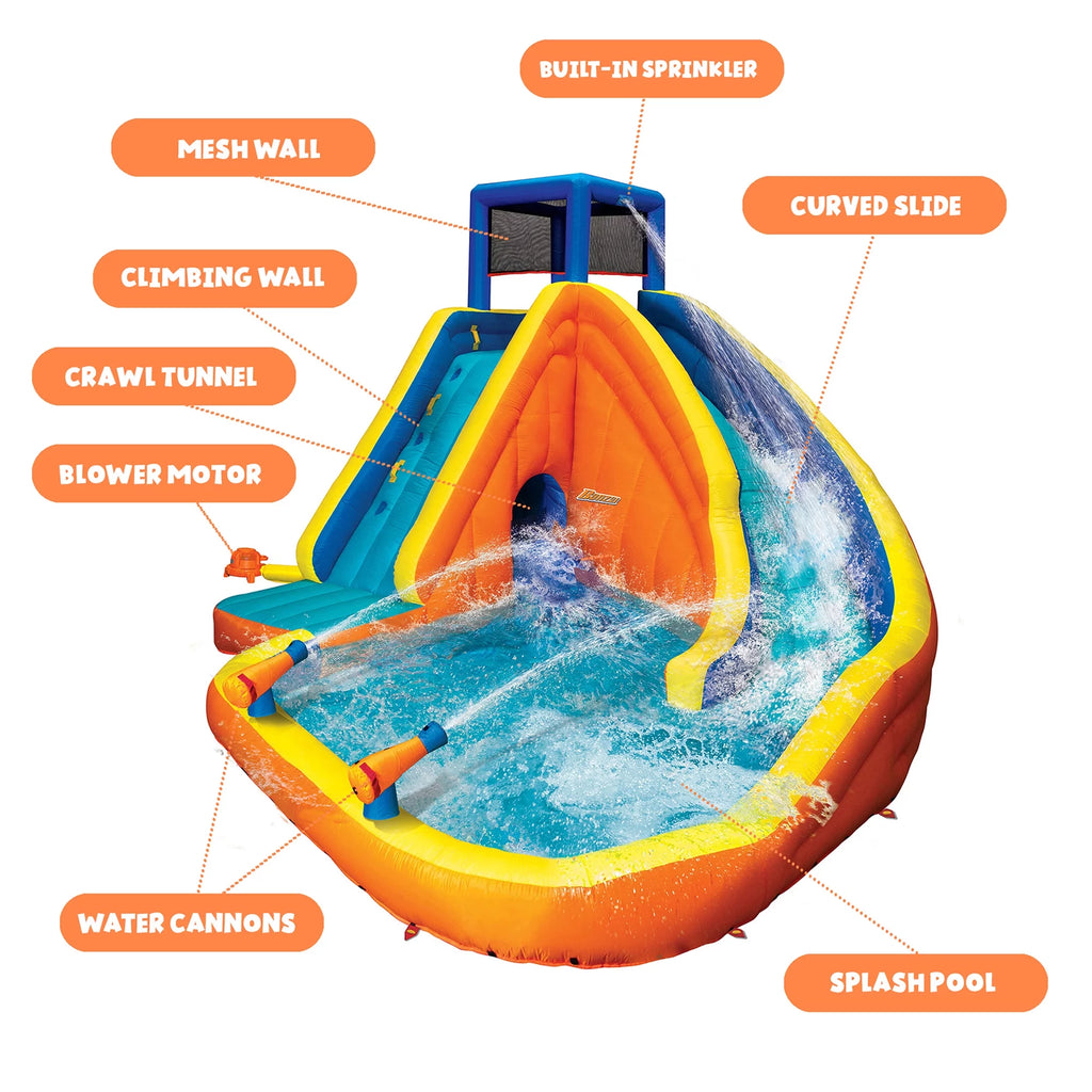 Inflatable Water Park with Slide and Water Cannons V4516