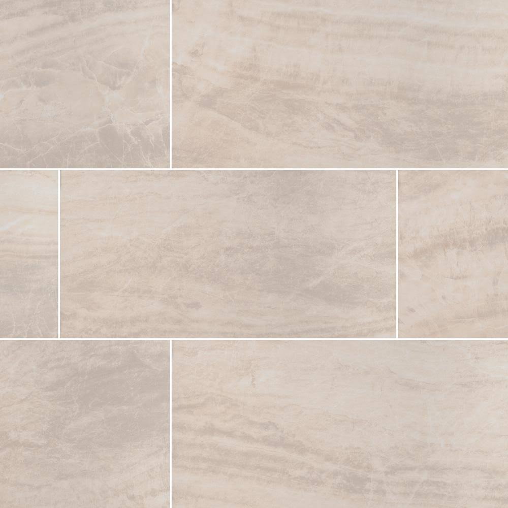 Cream 24 in. x 48 in. Matte Porcelain Floor and Wall Tile W513