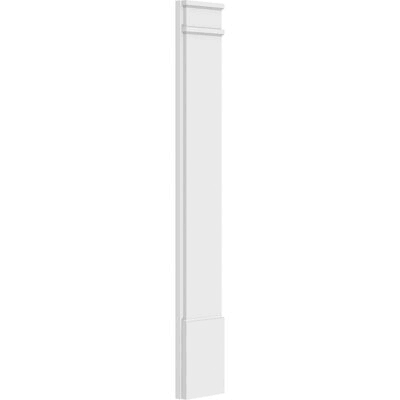 Plain PVC Pilaster with Decorative Capital & Base (Pair) K6041