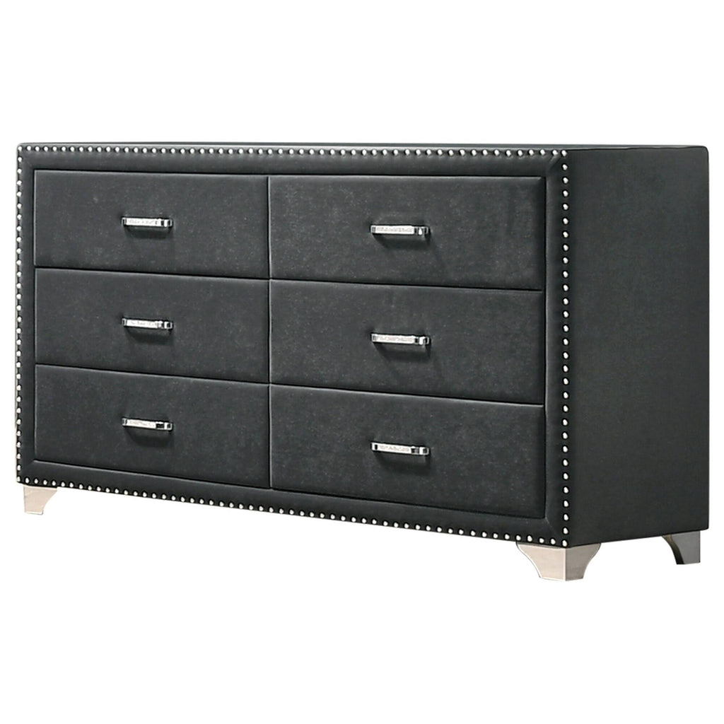 Grey Queen Wingback Upholstered Bed M23425