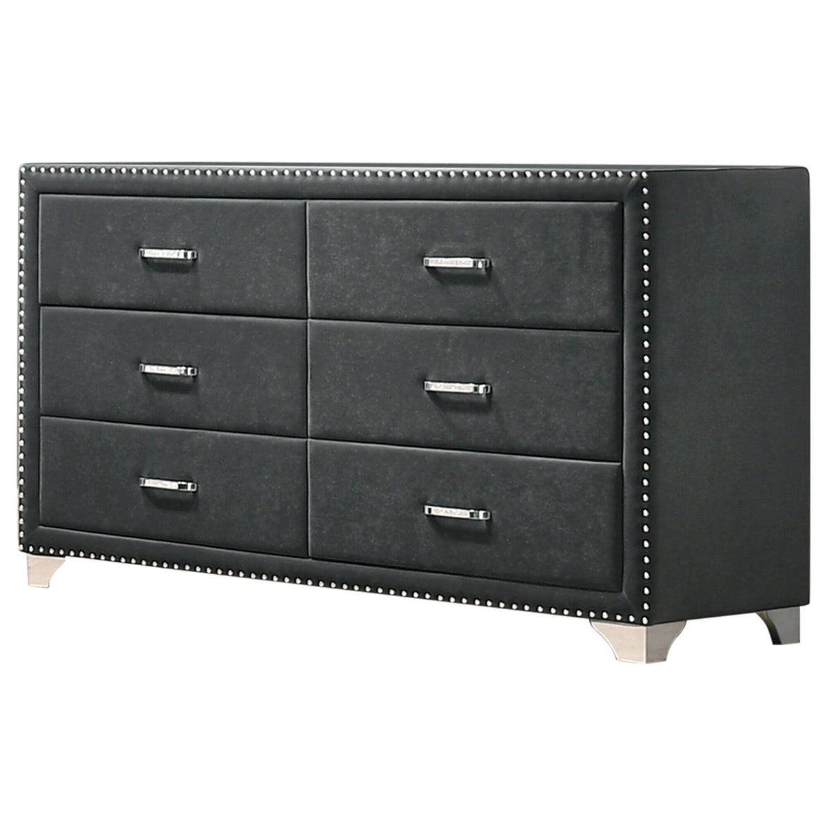 Grey Queen Wingback Upholstered Bed M23425