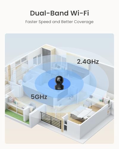 3K PT Wi-Fi Indoor Camera with Night Vision and Two-Way Audio J12975