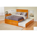 Twin Bed with Flat Panel Footboard and Trundle G1699