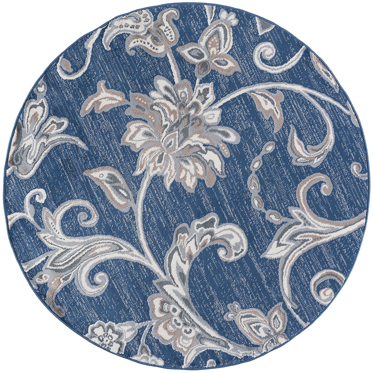 6ft Round Navy Area Rugs X85828