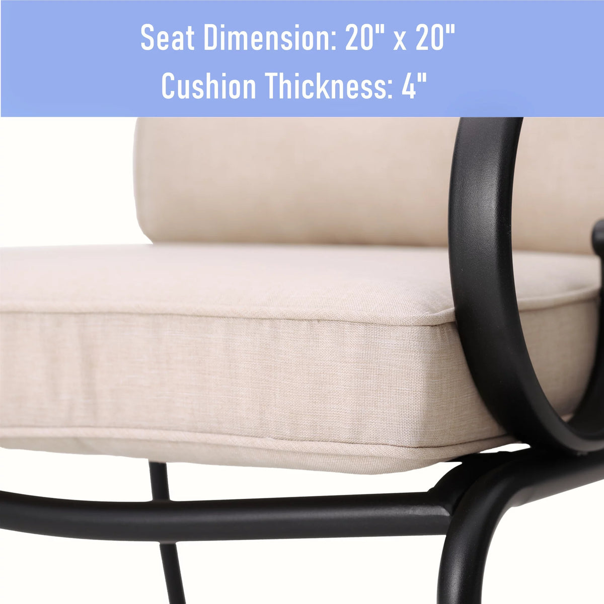 5-Piece Outdoor Dining Set with Cushioned Chairs & Round Table O3670