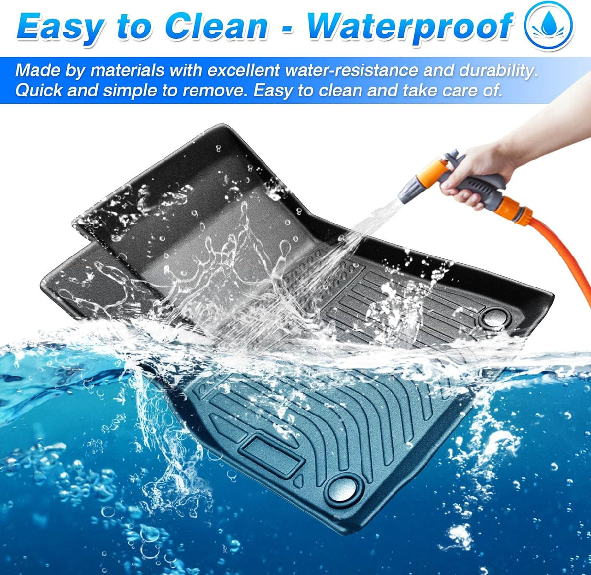 All Weather Floor Liners 1st and 2nd Row Carpet Protection Mat Set O271998