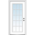 Smooth Fiberglass Prehung Left Hand Inswing Entry Door V826