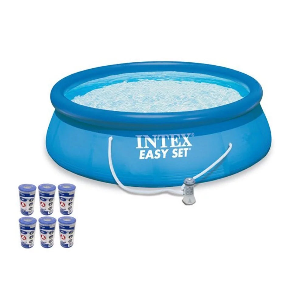 15' x 48 Above Ground Swimming Pool Kit with 6 Replacement Filters Z70181