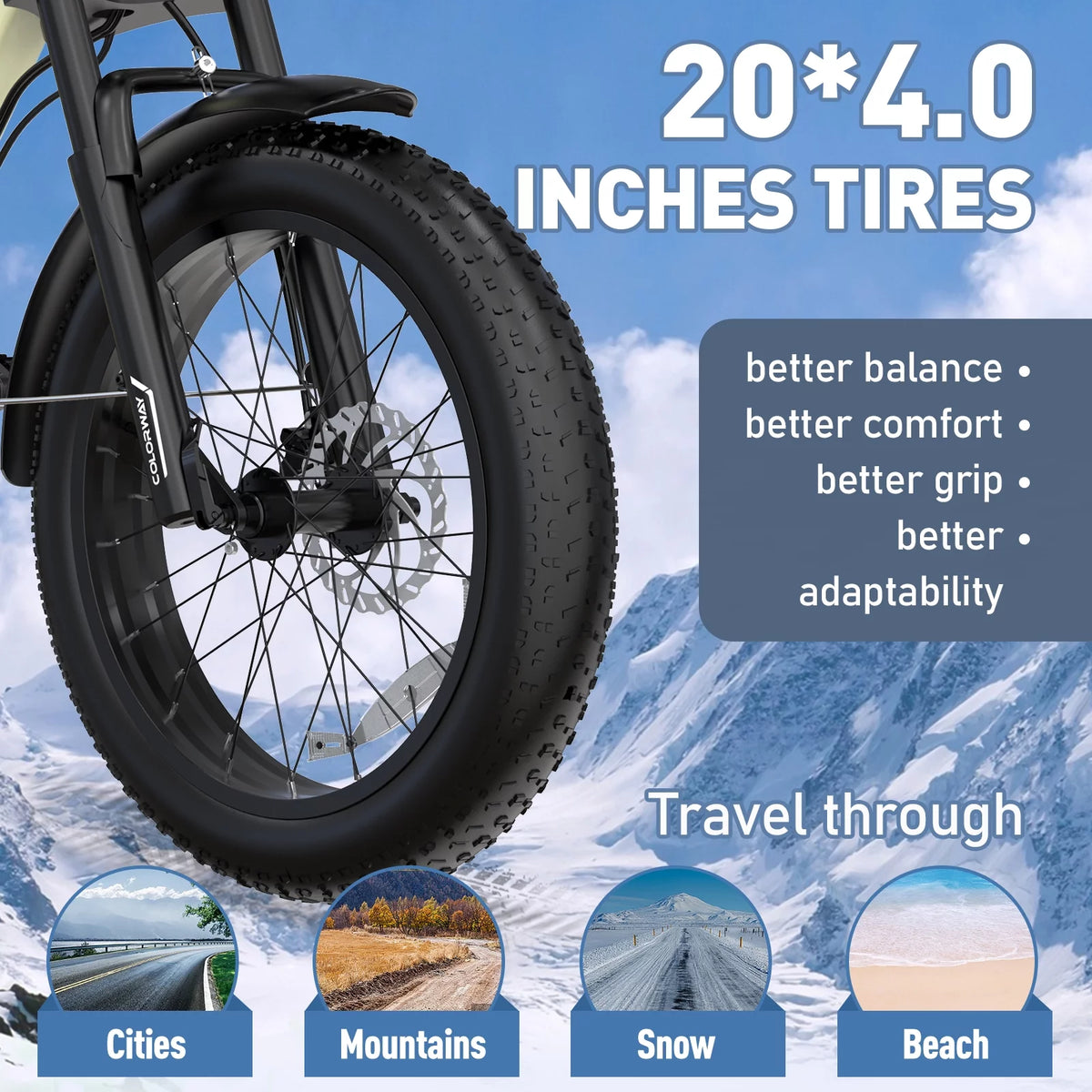 750W Electric Bike 20X4.0 Fat Tire 48V 15Ah Battery A939780