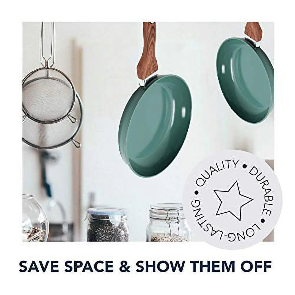 8 inch & 11 inch Aluminum Frypan with Wood Handle Y3388