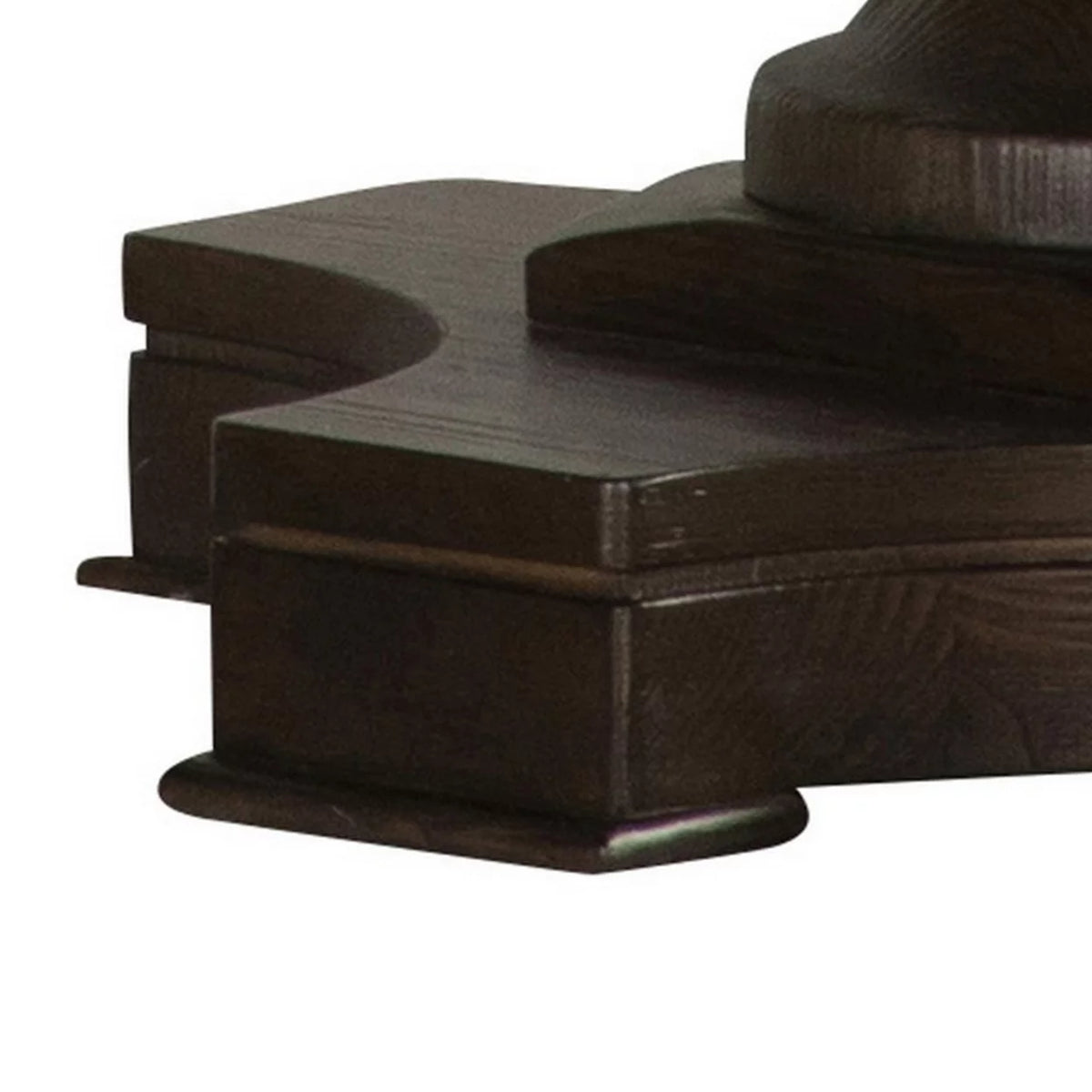 24 Inch Round Side End Table Dark Brown R8048