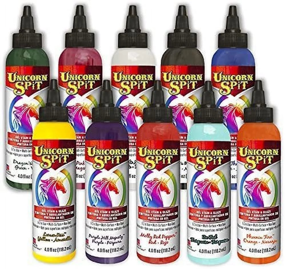 Gel Stain and Glaze 4 Ounce 10 Paint Collection F1625
