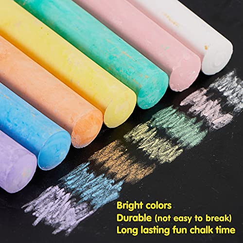 160 Pcs Non-Toxic Washable Jumbo Sidewalk Chalk Set X61865