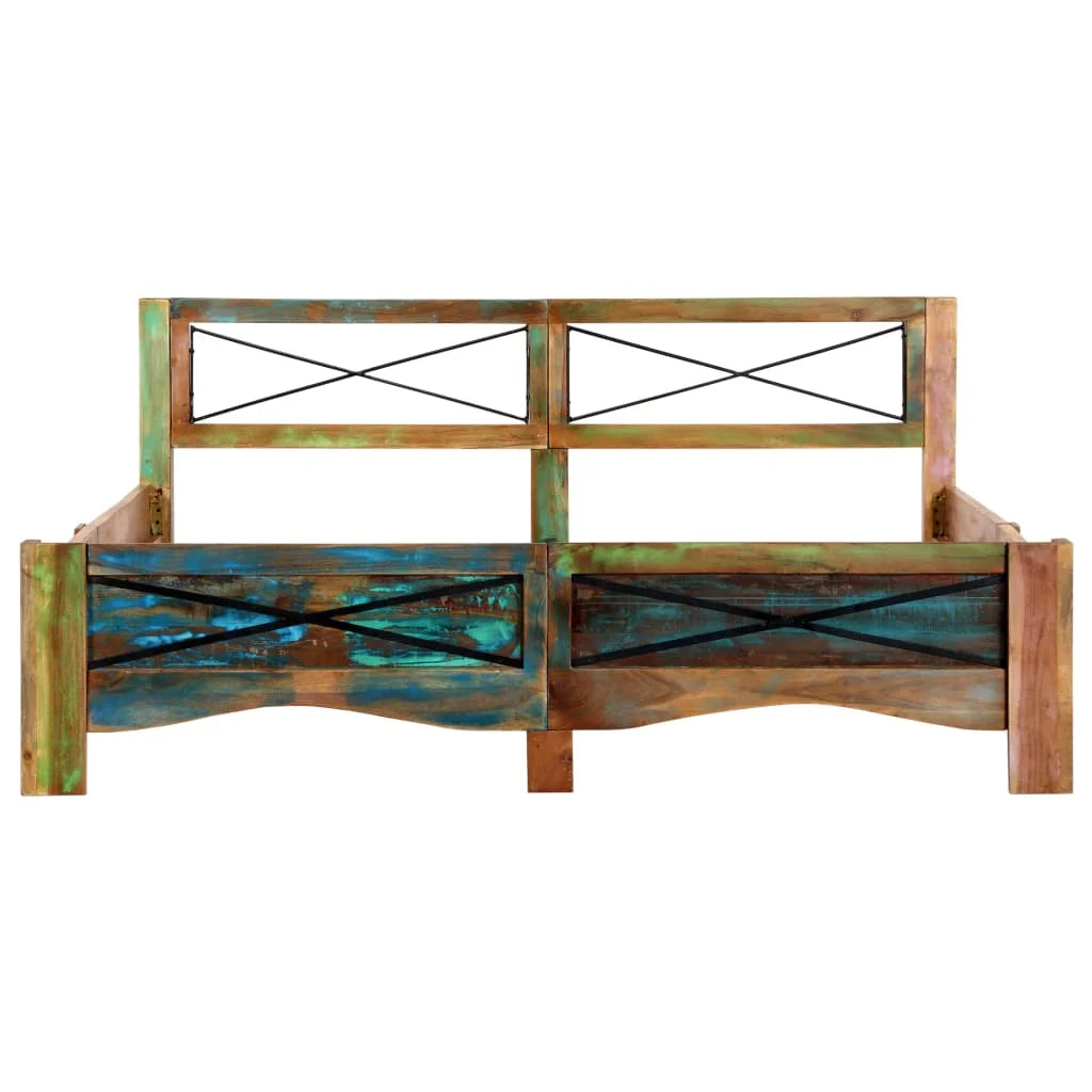 Solid Reclaimed Wood Bed Frame 63"x78.7" A86405