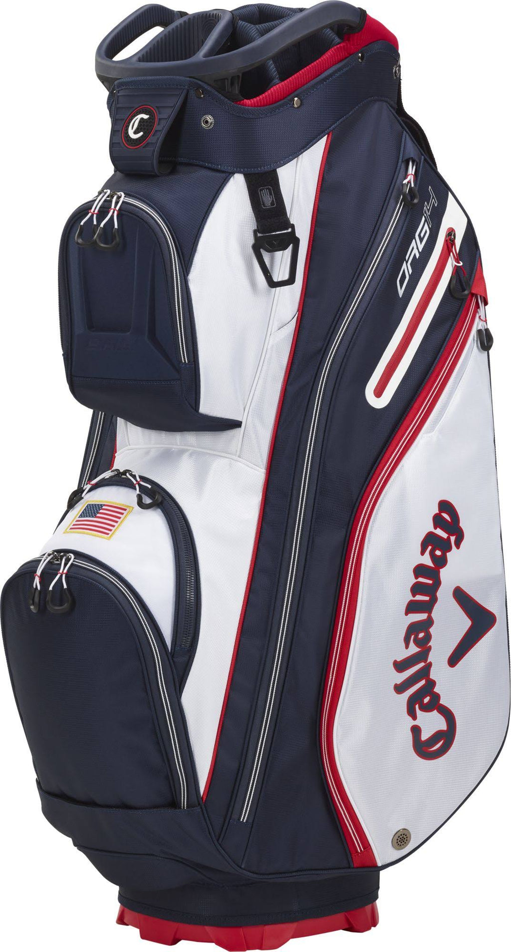Golf Cart Bag White Navy Flag F671