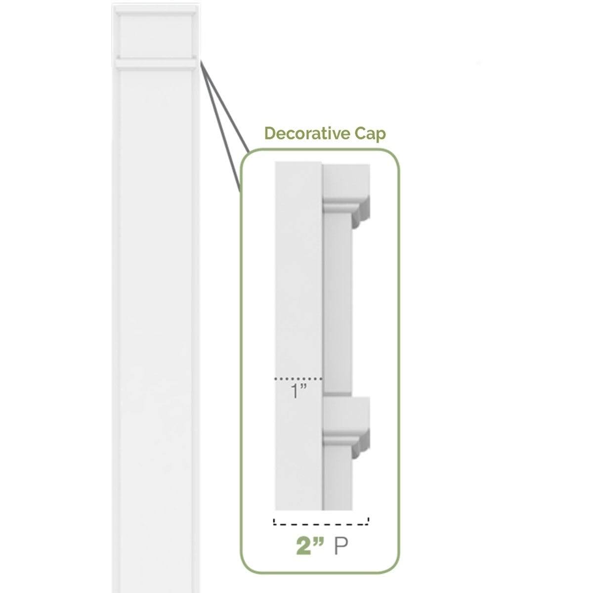 Plain PVC Pilaster with Decorative Capital & Base (Pair) R643