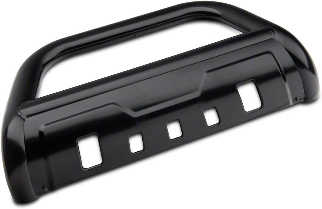 Black 3.50-Inch Oval Bull Bar with Skid Plate P79206